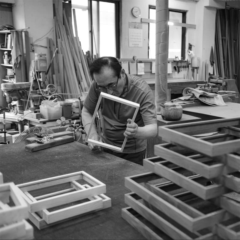 A3 파인 월넛 소형 원목 액자 프레임 제작